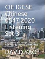 CIE IGCSE Chinese 0547 2020 Listening Set 3