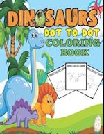 Dinosaurs dot to dot coloring book