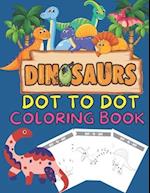 Dinosaurs dot to dot coloring book