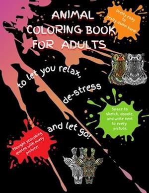 Animal coloring book for adults