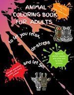 Animal coloring book for adults