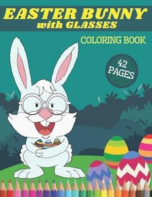 Easter Bunny with Glasses Coloring Book