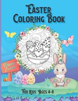 Easter Coloring Book for Kids Ages 4-8