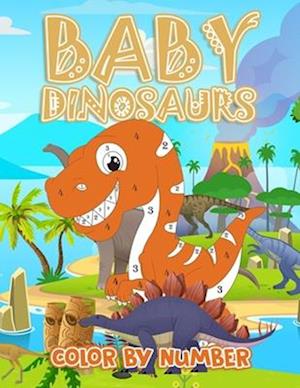 Baby Dinosaur Color By Numbers