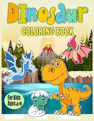 Dinosaur Coloring Book For Kids Ages 4-8