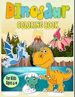 Dinosaur Coloring Book For Kids Ages 4-8