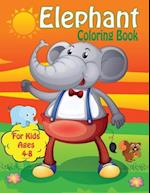 Elephant Coloring Book For Kids Ages 4-8