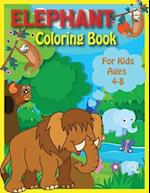 Elephant Coloring Book For Kids Ages 4-8