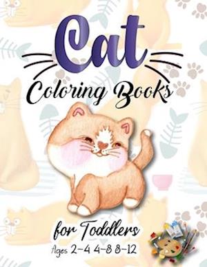 Cat Coloring Books for Toddlers Ages 2-4 4-8 8-12