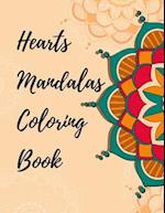 hearts mandalas coloring book