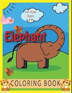 Elephant Coloring Book For Kids Ages 4-8