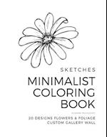 Sketches - Minimalist Coloring Book - Flowers & Foliage