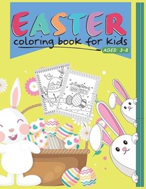 Easter Coloring Book For Kids Ages 3-8