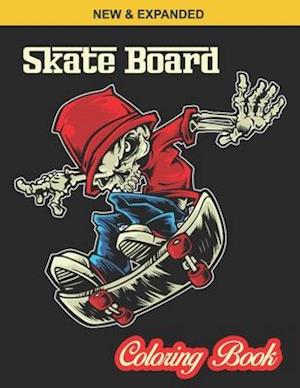 Skate Board Coloring Book: 40 Various Coloring Page illustration - An Kids Coloring Book with Stress Relieving Skate Board Designs for Kids Relaxation