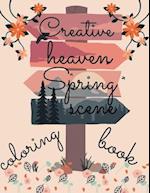 creative heaven spring scene coloring book