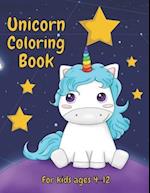 Unicorn Coloring Book: For kids ages 4-12: Giant book with 50 pages of coloring magic Unicorn Activity Preschool Kindergarten Children 