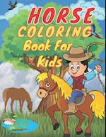 Horse Coloring Book For Kids: Coloring Book For Kids Ages 2-8, 50 coloring page. 