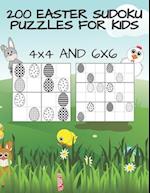 200 Easter Sudoku puzzles for kids - 4x4 and 6x6