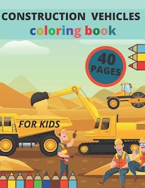 Construction Vehicle Coloring Book