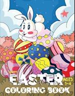 Happy Easter Coloring Book: Easy, Fun With Easter Coloring Book For Kids Ages 1-4 