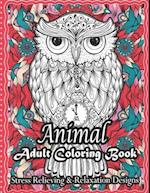 Animal Adult Coloring Book Stress Relieving & Relaxation Designs