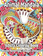 Animal Mandala Adults Coloring Book Stress Relieving Animal Designs
