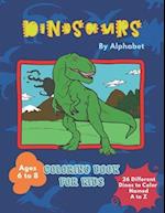 Dinosaurs By Alphabet Coloring Book For Kids