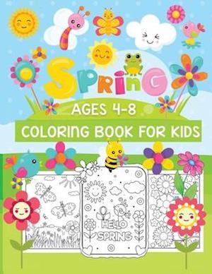 spring coloring book for kids ages 4-8