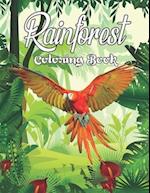 Rainforest Coloring Book: Funny Rainforest Animals Coloring Book for Adults - Rainforest Birds and Animals Lover Gift Ideas, Best Rainforest Gifts for