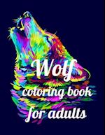 Wolf coloring book for adult