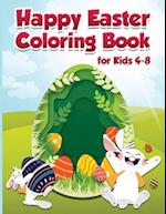 Happy Easter Coloring Book for Kids 4-8