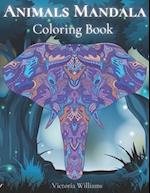 Animals Mandala Coloring Book: Animals Doodle and Mandala Patterns Coloring Book with Cute Animal 