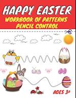 Happy easter workbook of patterns pencil control