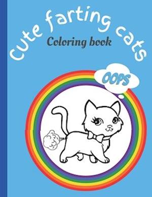 Cute farting cat coloring book