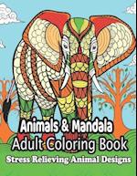 Animals & Mandala Adult Coloring Book