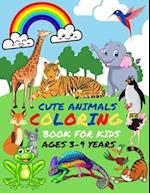 Cute Animals Coloring Book for Kids Ages 3-9 Years