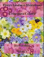 Flores Lindas e Majestosas Livro para Colorir