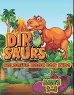 Dinosaur Coloring Book For Kids Ages 2-4