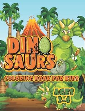 Dinosaur Coloring Book For Kids Ages 2-4