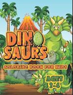 Dinosaur Coloring Book For Kids Ages 2-4