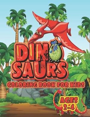 Dinosaur Coloring Book For Kids Ages 2-4