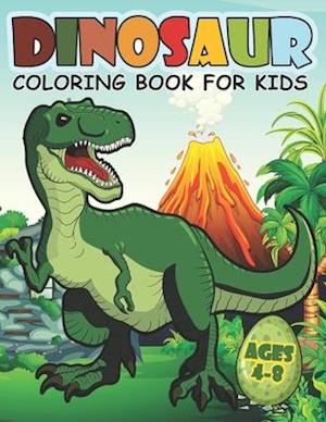 Dinosaur Coloring Book For Kids Ages 4-8