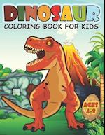 Dinosaur Coloring Book For Kids Ages 4-8