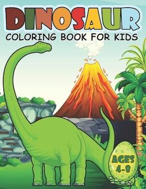 Dinosaur Coloring Book For Kids Ages 4-8