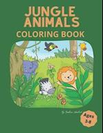 Jungle Animals Coloring Book: For Kids Aged 3-8 