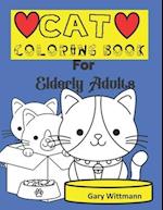 Cat Coloring Book for Elderly Adults