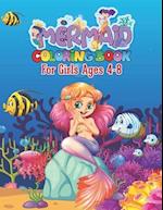 Mermaid Coloring Book for Girls Ages 4-8