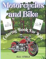 Motorcycles and Bike Coloring Book For Kids