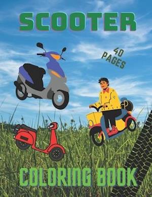 Scooter Coloring Book: Fun Gift Notebook Illustrations