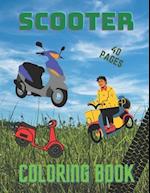 Scooter Coloring Book: Fun Gift Notebook Illustrations 